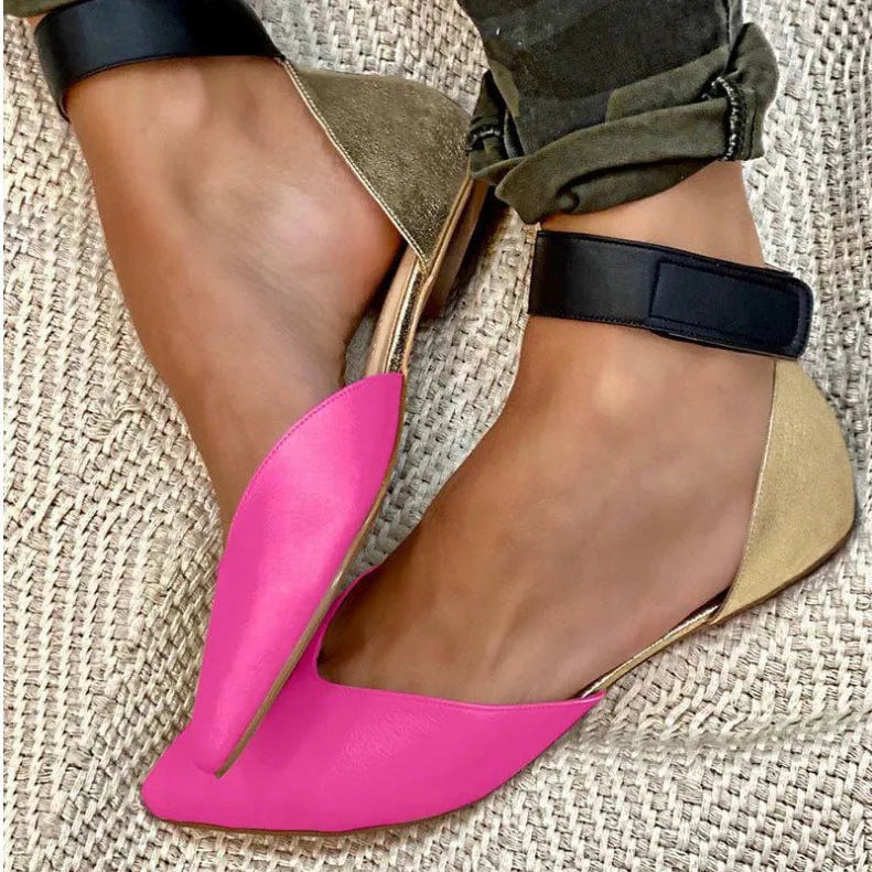 Women's casual hollowed sandals with Velcro fastening in multiple colour options