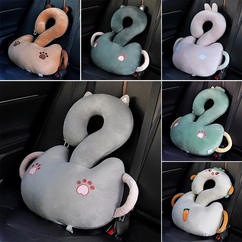 Cartoon animal question mark design cushion pillow measuring 65cm square