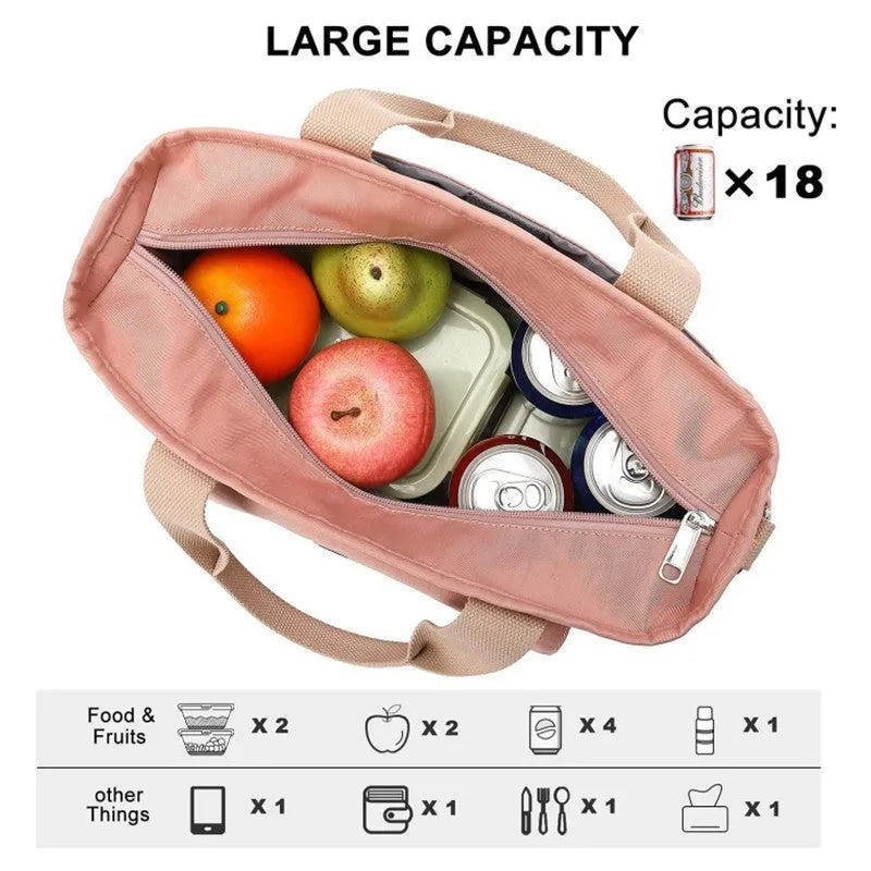 Portable cube style hiking picnic bag with removable shoulder strap in black colour