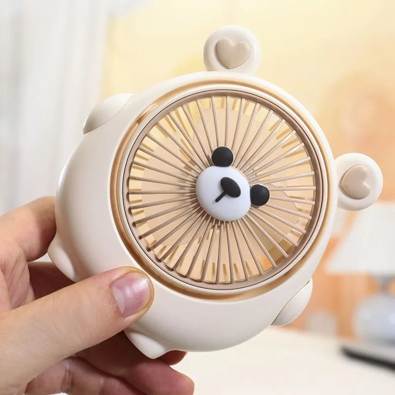 Dog-themed desktop USB electric fan in various colours with three speed settings