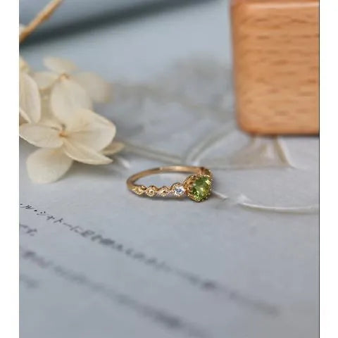 Japanese style geometric copper ring with quadrilateral design for women