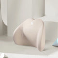 Heart-shaped memory foam car pillow set showing lumbar support and headrest pillow in grey colour with contrasting heart design