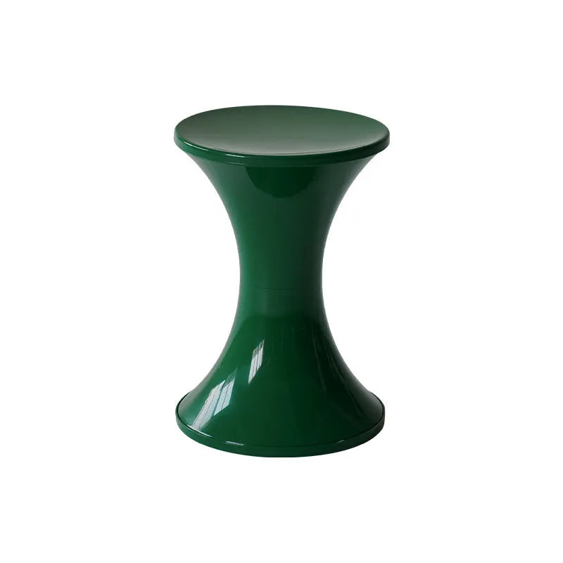 Plastic hourglass-shaped shoe changing stool in selected colour, low height seat for children, adults, elderly.