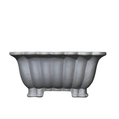 Square purple sand ceramic bonsai pot with 37cm diameter and classical design