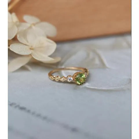 Japanese style geometric copper ring with quadrilateral design for women