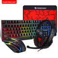 Thunder Wolf T800 four piece wired USB gaming keyboard, mouse, headset, and mouse pad bundle.