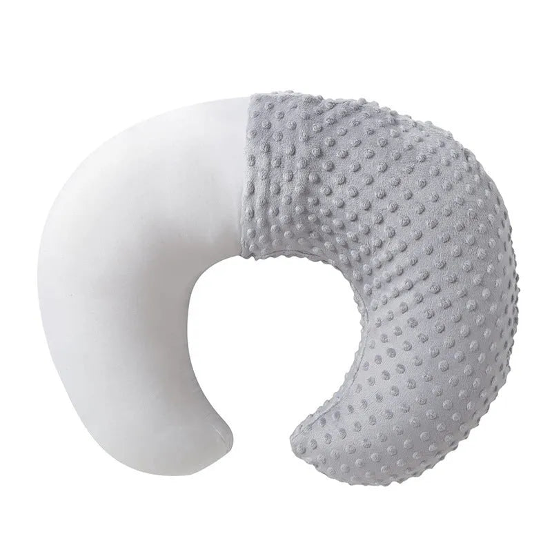 Nursing pillow with removable pillowcase in four colour options for breastfeeding support