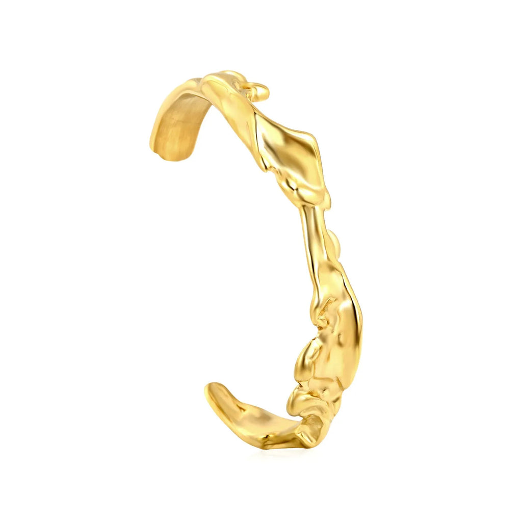 Women's stainless steel alloy bracelet with advanced European American trend styling in silver and gold colour variants