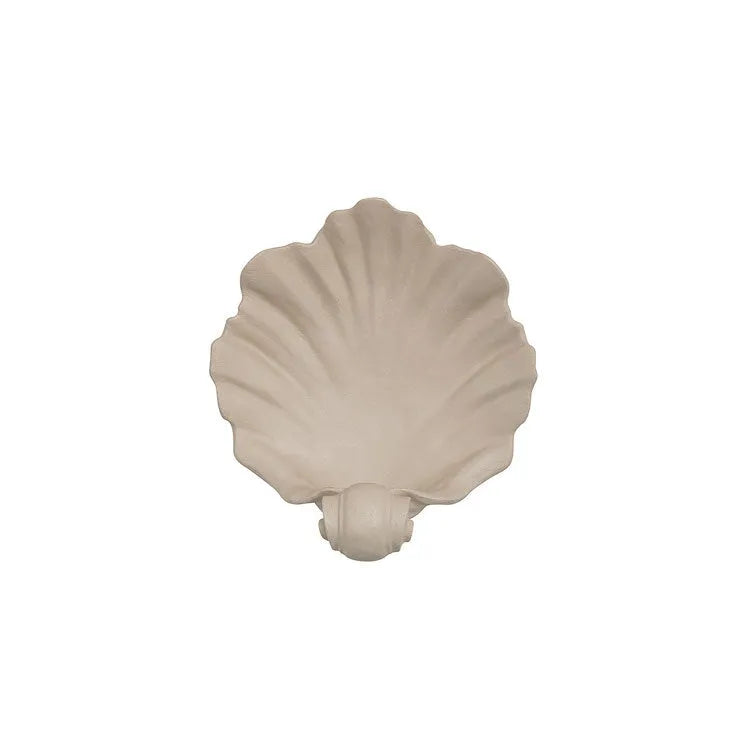 White resin fruit plate decoration with simulation shell design on table