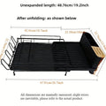 Carbon steel retractable dish rack for cutlery, knives, forks and cup storage