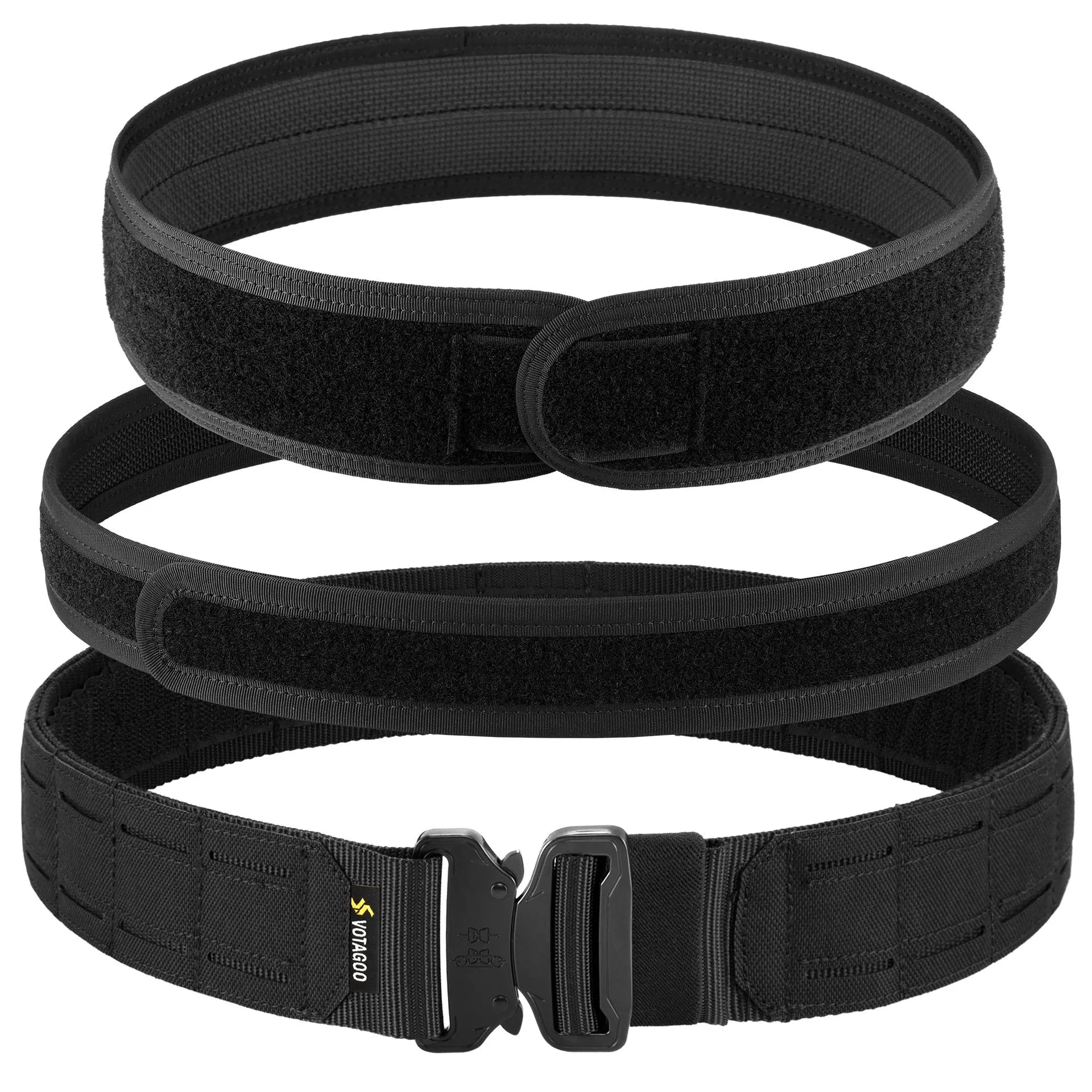 VOTAGOO 2-inch wide tactical waist belt in CP camouflage with a quick-release alloy buckle.
