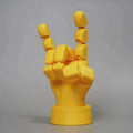 Yellow movable joint hand props ornament figure on display