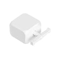 White Bluetooth rocker arm finger robot for smart home switch control with thumb remote.