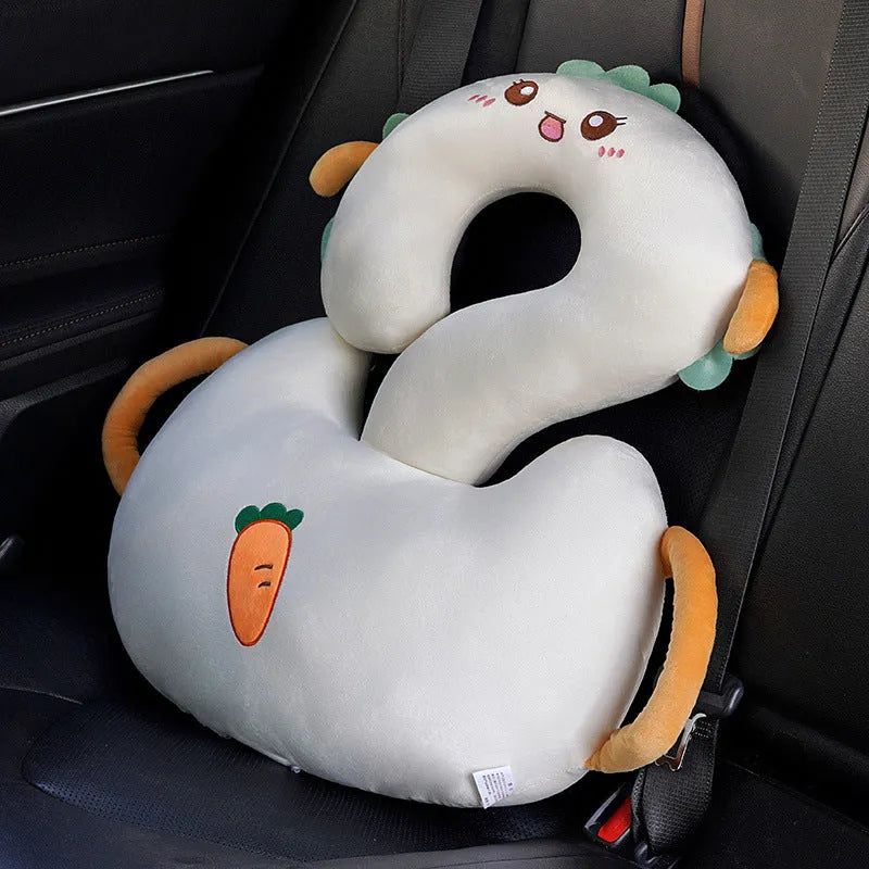 Cartoon animal question mark design cushion pillow measuring 65cm square