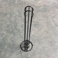 Wrought iron coffee capsule storage rack with capacity for 20 pods in silver or black finish
