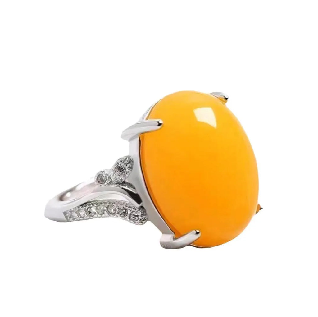 Adjustable geometric sapphire ring in ethnic style with alloy construction