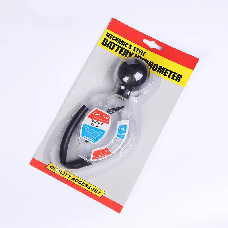 ABS plastic battery electrolyte hydrometer with suction mechanism for lead acid testing