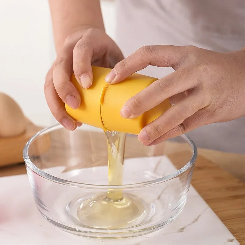 Egg shell opener and beater kitchen tool in pink, yellow or orange colours