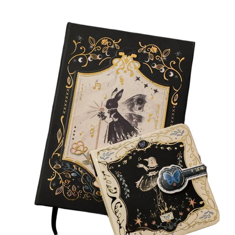THALO retro art gothic style notebook in A5 size with animal and maze cover designs