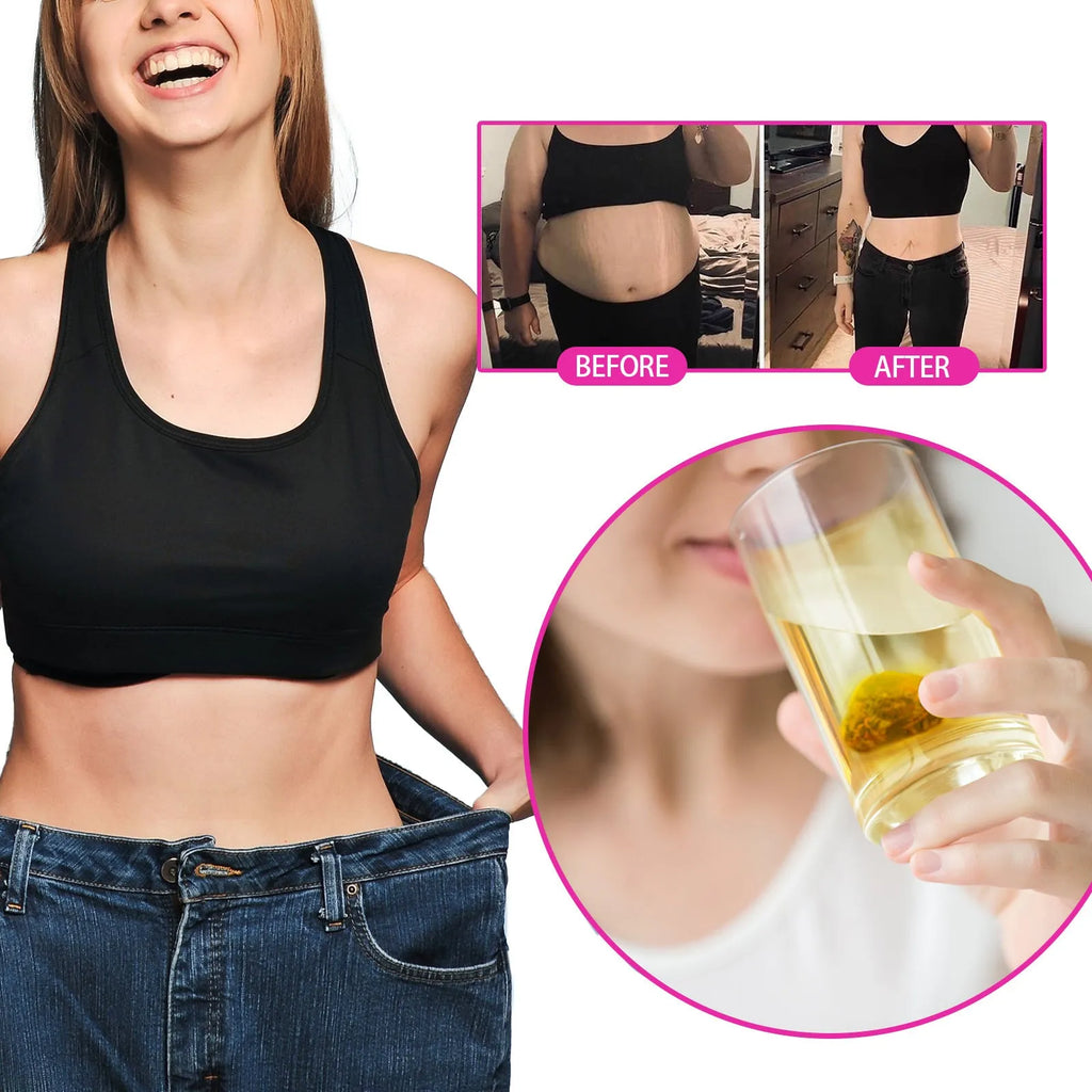 Packet of 28 pieces slimming green tea for belly firming body care kit