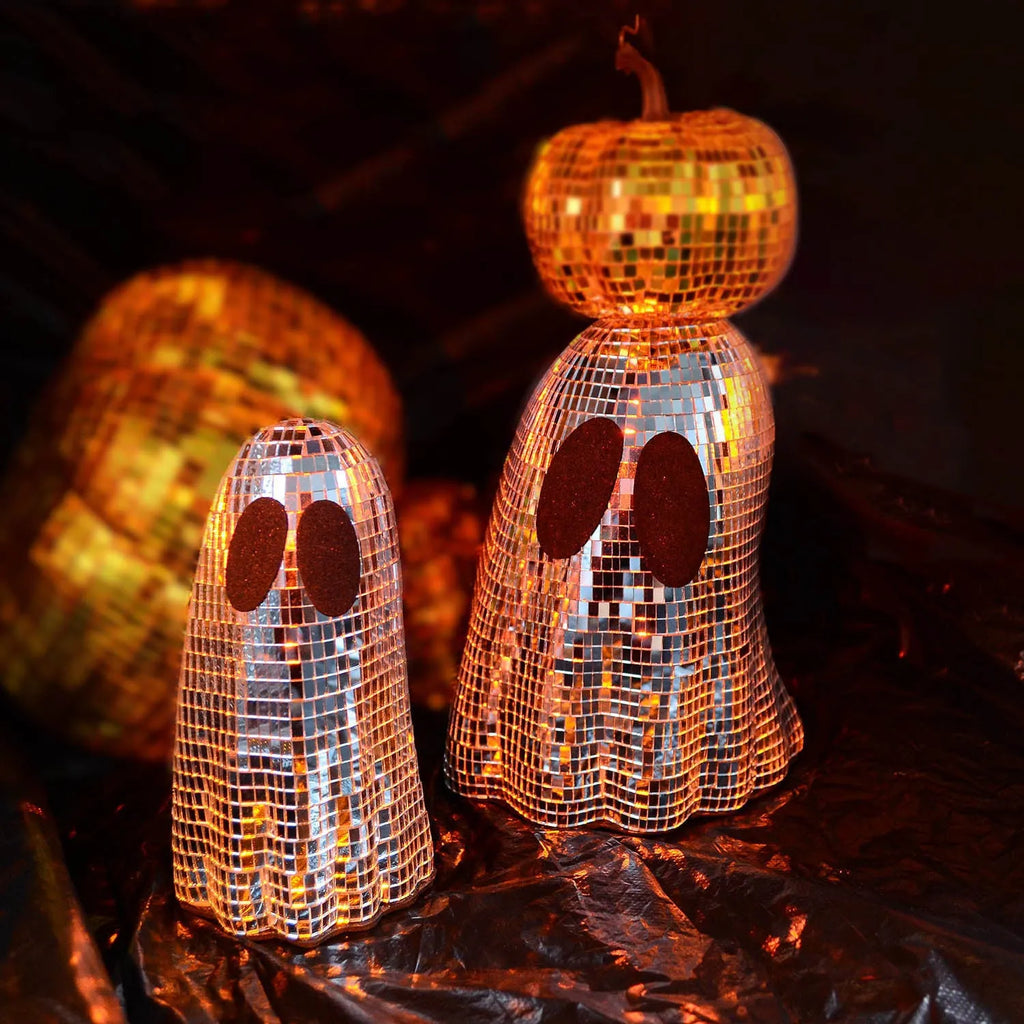 Silver Halloween ghost mosaic mirror patch desktop decoration in embroidered glass