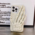 Skull hand bone three-dimensional relief silicone phone case for Apple iPhone