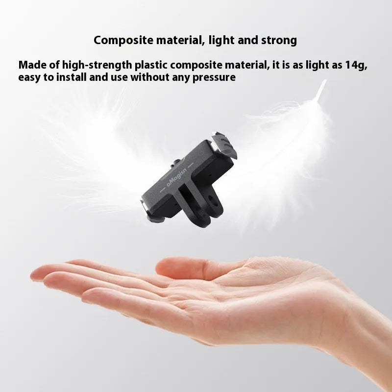 Magnetic quick release base adapter for GoPro Hero13 Black, ABS steel mount, top view