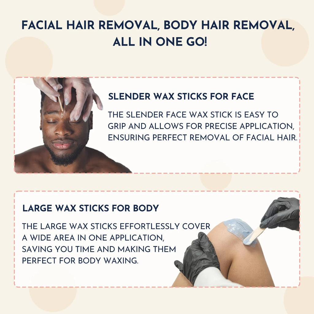 27-piece hypoallergenic wax hair removal kit with wax heater machine and four coloured wax beads
