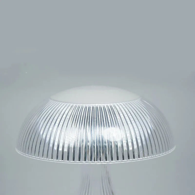 White rechargeable three-colour changing night lamp with USB port, dimensions 20x16cm