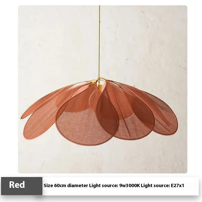 Bohemian style fabric hanging pendant lamp in a choice of colours and diameters