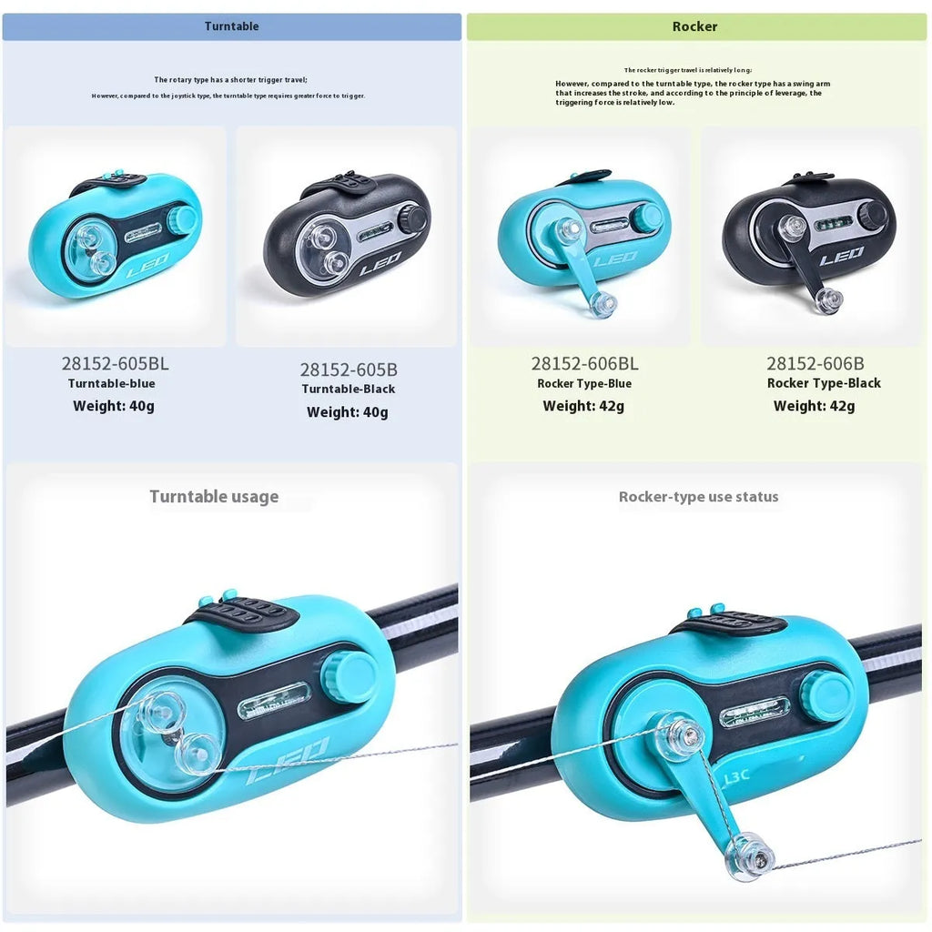 Telescopic fishing rod alarm with automatic signal induction lamp for night fishing