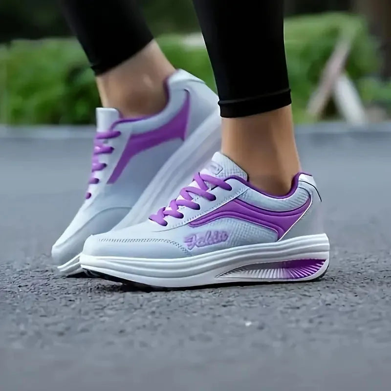 Women's heelless sports travel shoes with mid heel in multiple colour options