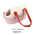 Short plush shoulder pet carrier bag in cartoon pattern colours for cats or small dogs