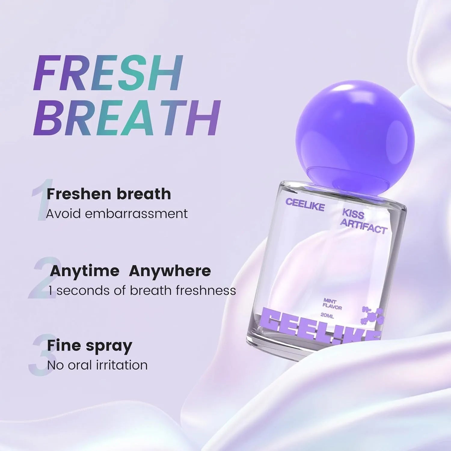 20ml portable oral spray bottle for probiotic hydration care