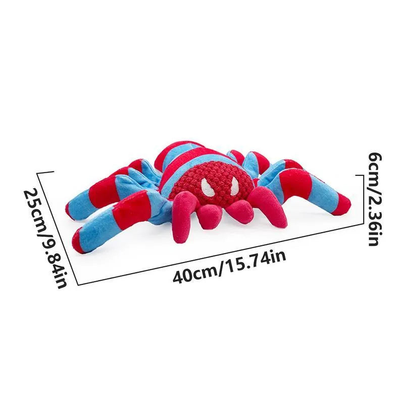 Red bite-resistant teddy dog toy for medium to large breed chewing and interactive play