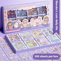 Children's sticker goo card notebook with printed designs and reusable tacky surface
