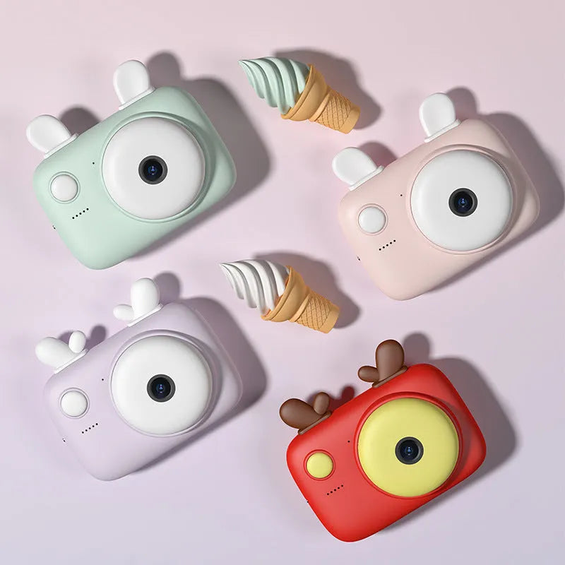 A2 Kids Photo Camera in macaron design with 40MP dual cameras and 2.4 inch IPS screen