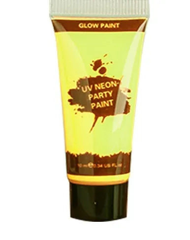 25ml squeeze tube of neon face and body paint in a bright colour like pink or green.