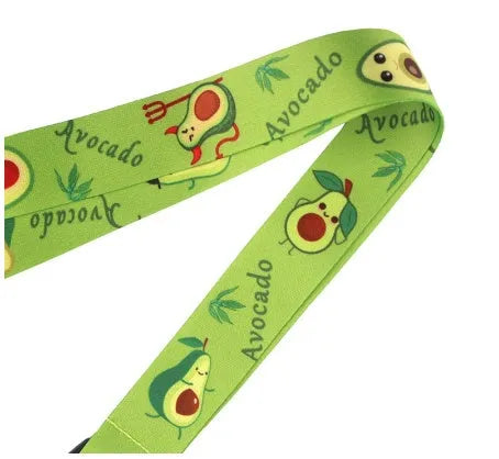 Fruit avocado cartoon design mobile phone lanyard with double-sided printing