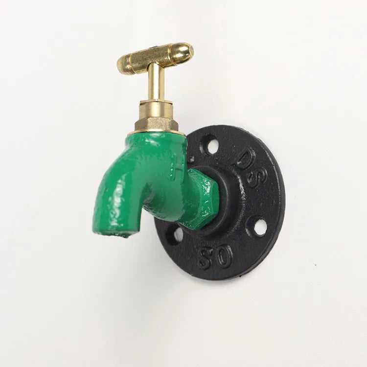 Modern water pipe style metal towel hook wall mounted in a choice of three colours.