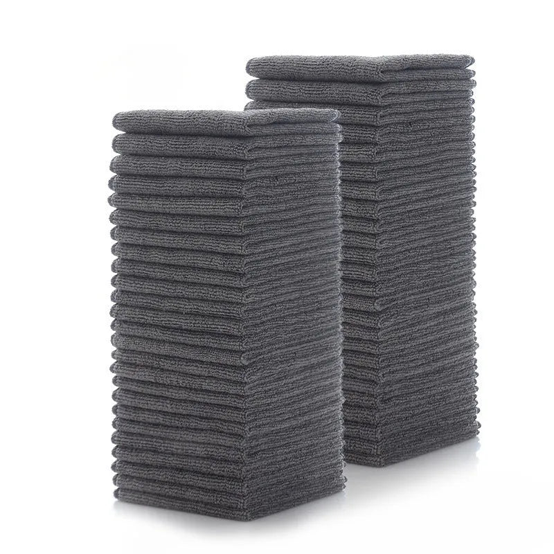 Grey 25x25cm microfiber kitchen cleaning cloth for oilproof decontamination