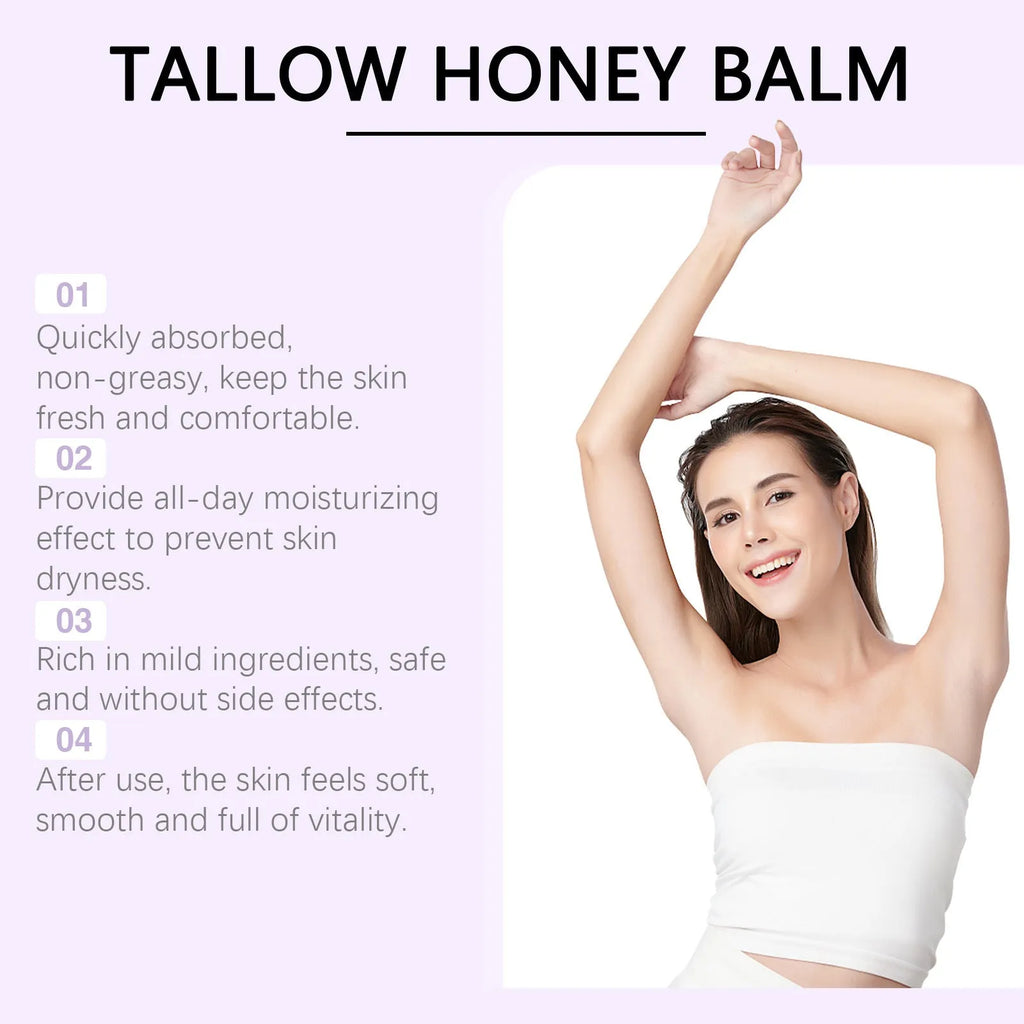 Tallow honey moisturising cream in 57G jar for skin repair and dryness relief