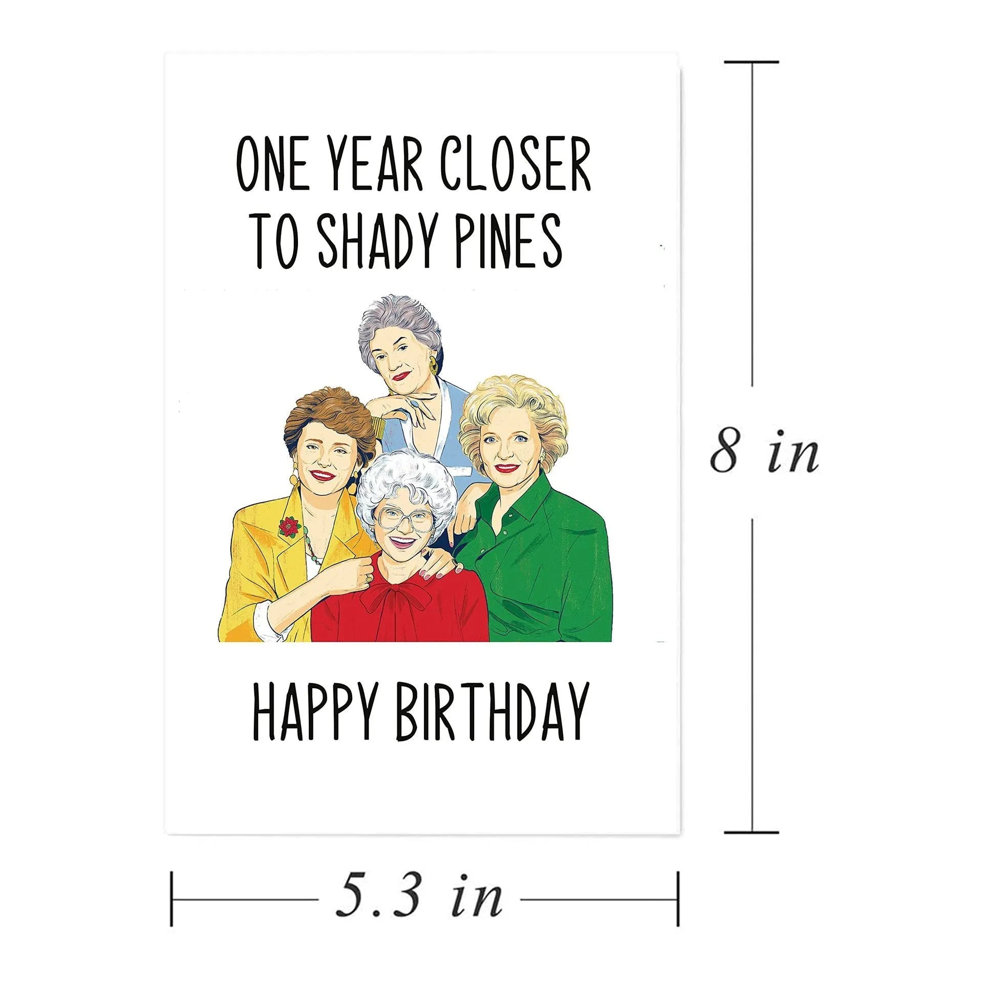 Simple modern printed birthday greeting card with a selection of coloured and Kraft paper envelopes