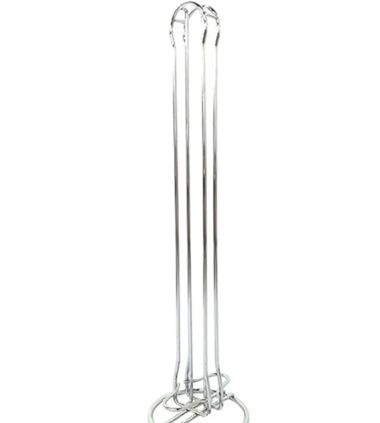 Wrought iron coffee capsule storage rack with capacity for 20 pods in silver or black finish