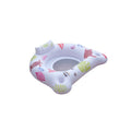 White luminous U-shaped PVC inflatable float seat on water.