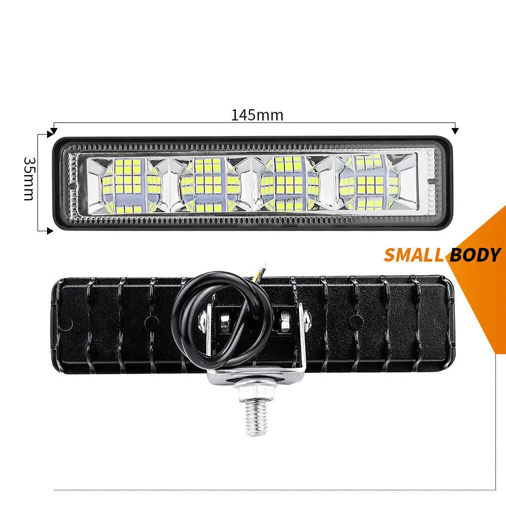 Four white aluminium LED work lights for car and truck modification