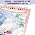 B5 budget tally book with spiral binding and PP cover for daily income and expenditure tracking