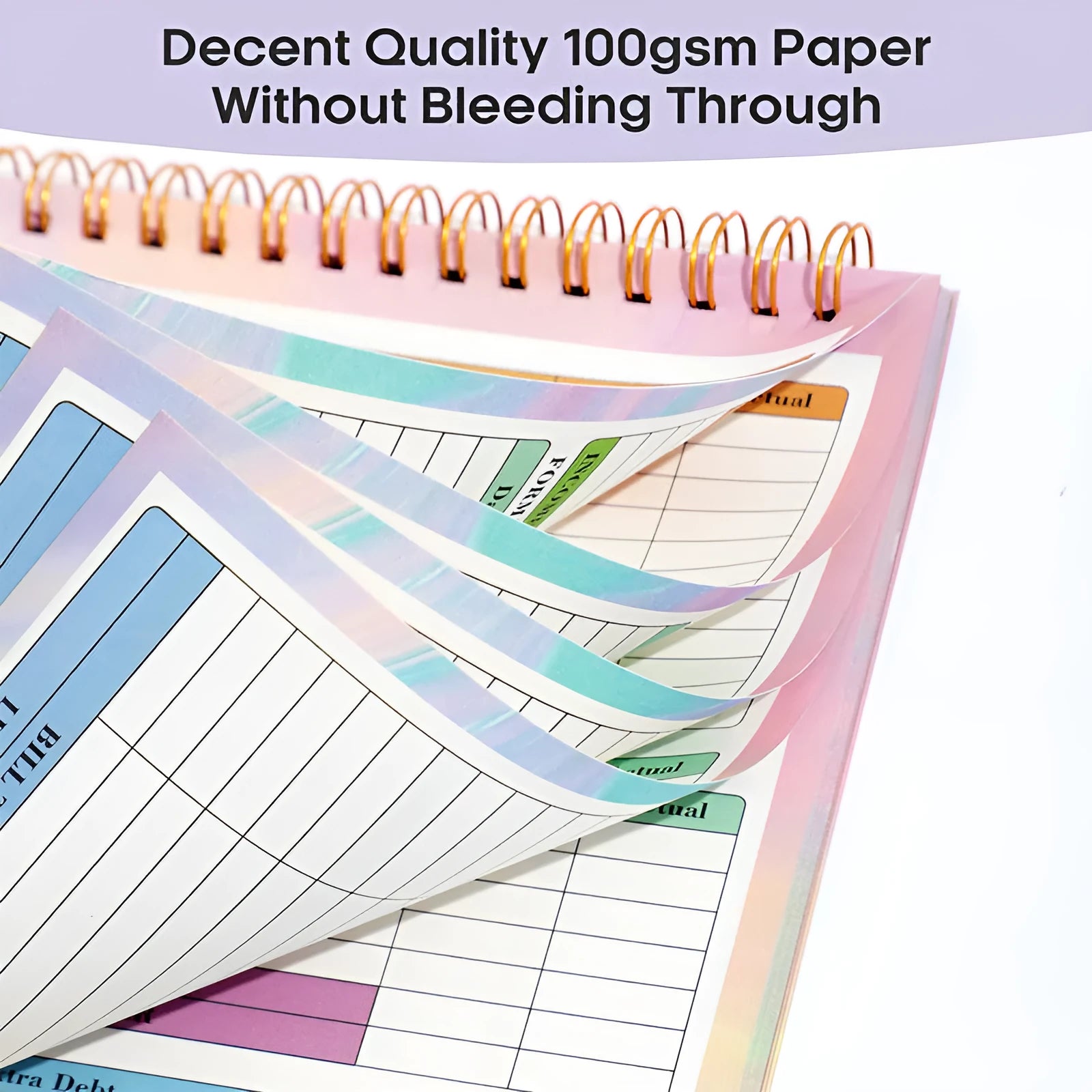 B5 budget tally book with spiral binding and PP cover for daily income and expenditure tracking