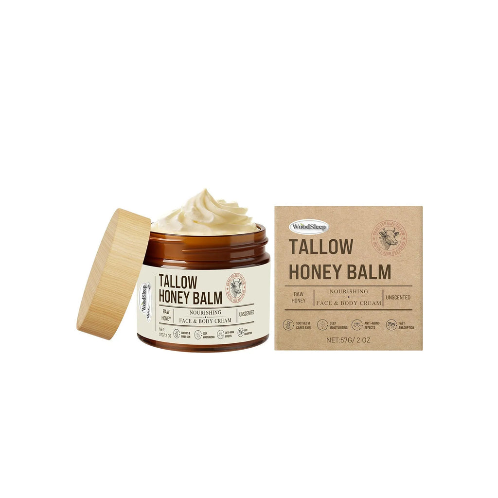 Tallow honey moisturising cream in 57G jar for skin repair and dryness relief