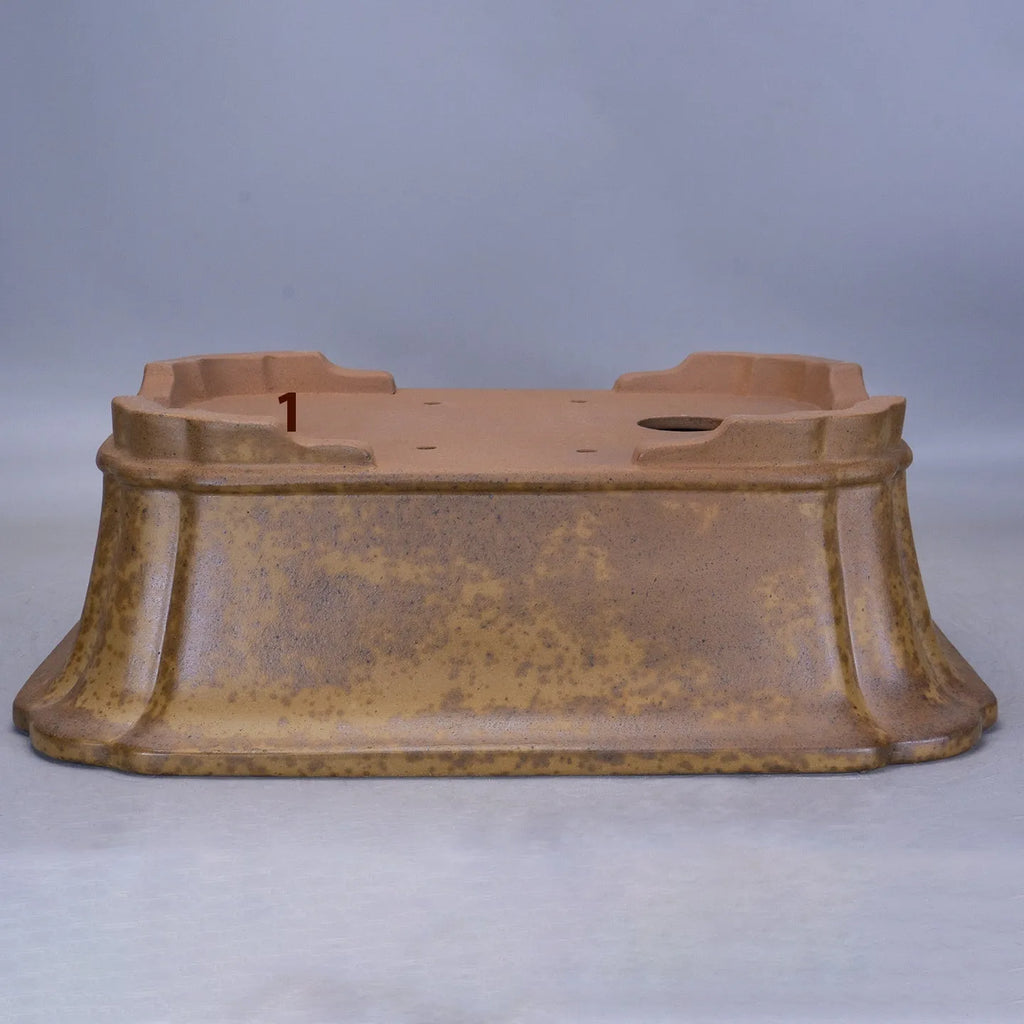 Large rectangular purple sand floor flowerpot in modern simple style.